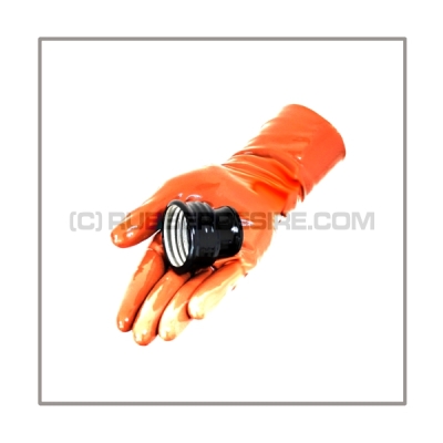 Gasmask-adaptor A-MEDI-22F with 40 mm gasmask-thread female and 22mm medical port female in black